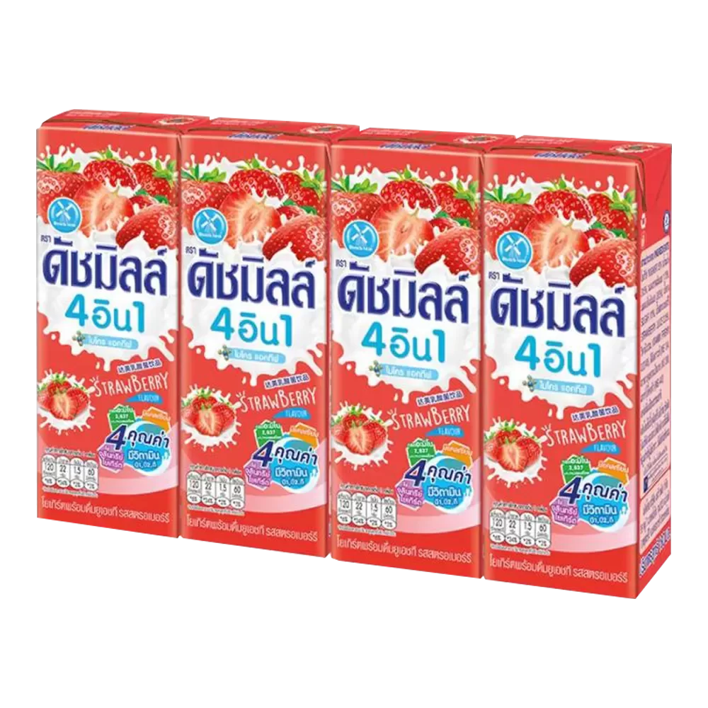 DUTCH MILL UHT DRINKING YOGURT STRAWBERRY (PACK 4) — Foodland ...